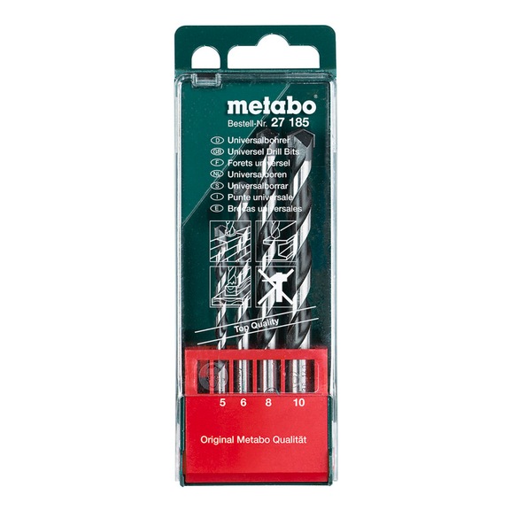 METABO Universal drill cassette 4-piece 5 / 6 / 8 / 10 mm 627185000 - Drill set (cutting tool with defined cutting edges)