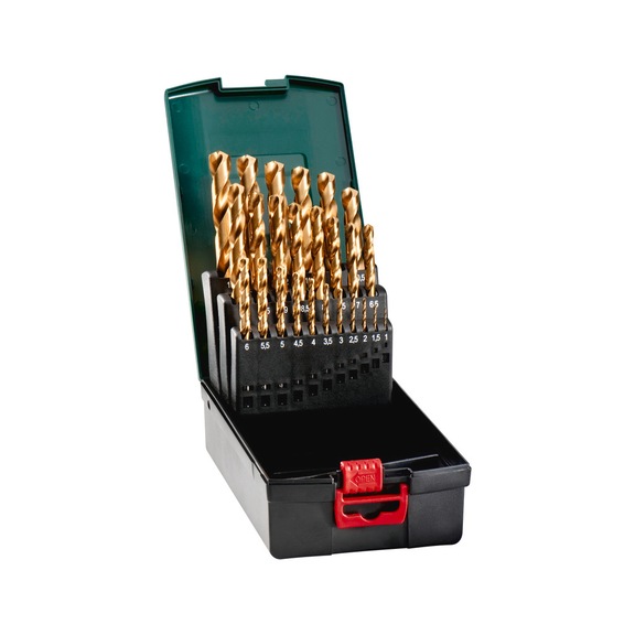 METABO drill bit cassette HSS-TiN 25-piece 627191000 - Drill set (cutting tool with defined cutting edges)