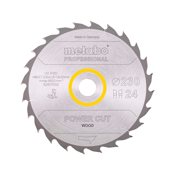 METABO Saw blade PowerCutProf 230x30 24 WZ 20 degrees 628011000 - Circular saw blade