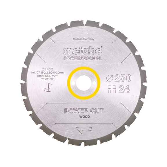 METABO Saw blade PowerCutProf 250x30 24 WZ 3 Gradneg 628013000 - Circular saw blade