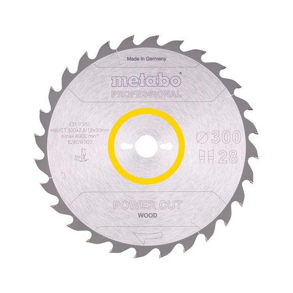 METABO Saw blade PowerCutProf 300x30 28 WZ 15 degrees 628014000 - Circular saw blade