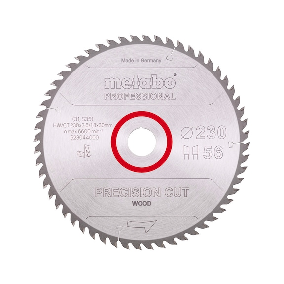 METABO Saw blade PrecisionCutProf 230x30 56 WZ 15 degrees 628044000 - Circular saw blade
