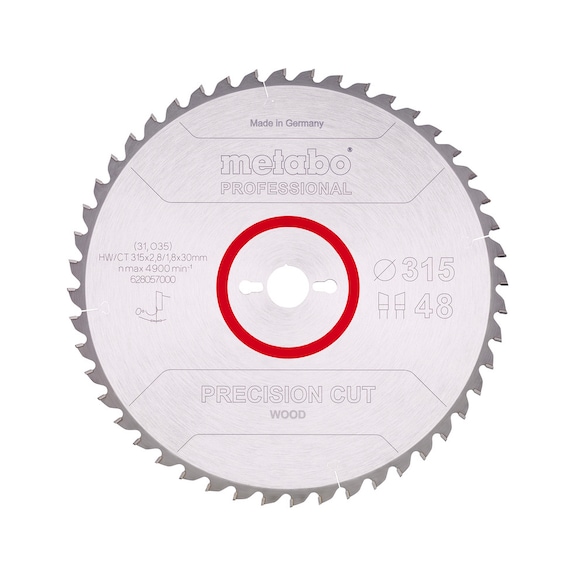 METABO Saw blade PrecisionCutProf 315x30 48 WZ 0 degrees 628057000 - Circular saw blade