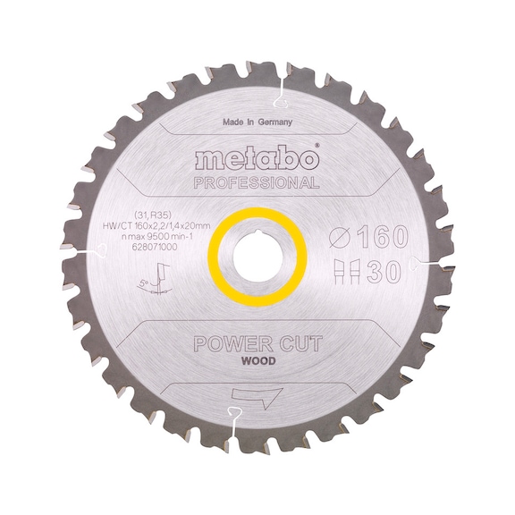 METABO Saw blade power cut wood 160x2,2/1,4x20 Z30 WZ 5 degrees 628071000 - Circular saw blade