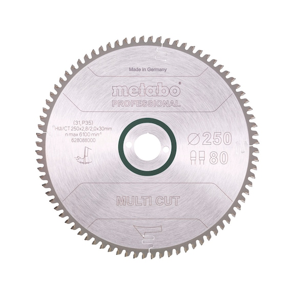 METABO saw blade 250x2.8/2.0x30 Z80 FZ/TZ 5 degrees negative 628088000 - Circular saw blade