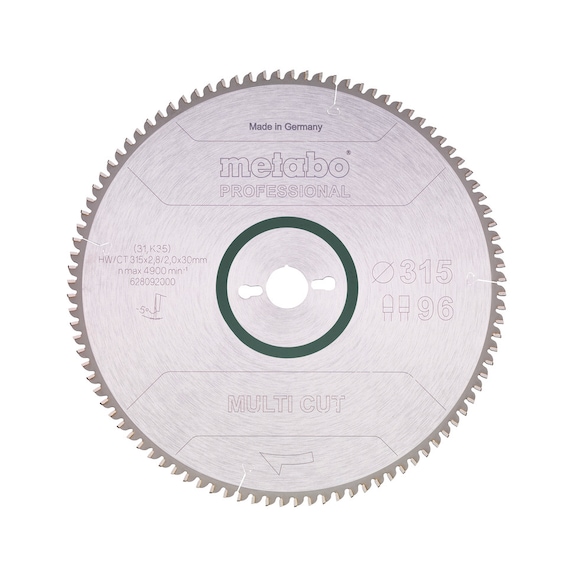 METABO Saw blade 315x2,8/2,0x30 Z96 FZ/TZ 5 degrees negative 628092000 - Circular saw blade
