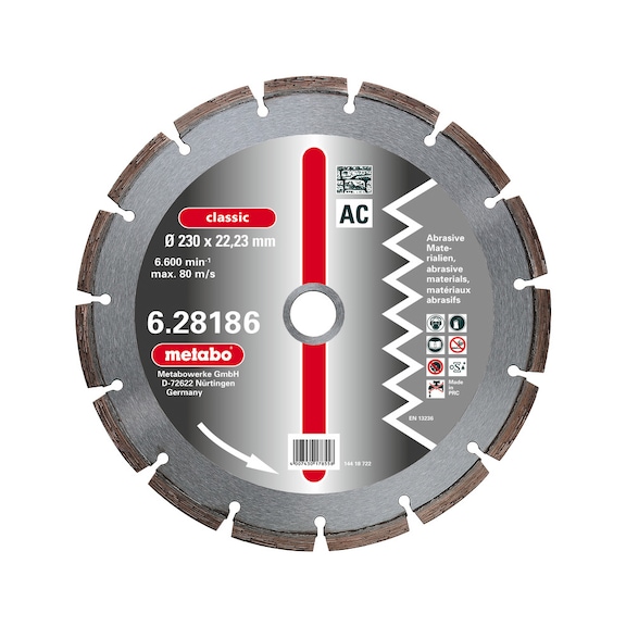 METABO Diamant-Trennscheibe 115x22,23 mm AC 628182000 - Diamant-Trennscheibe
