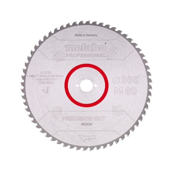 METABO Saw blade 305x2.4/1.8x30 Z60 WZ 5 degrees negative 628228000 - Circular saw blade