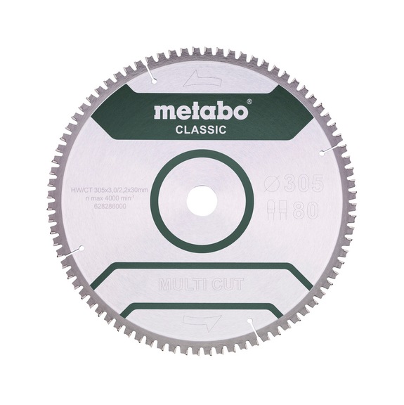 METABO Saw blade MultiCutClassic 305x30 80 FZ/TZ 5 degrees negative 628286000 - Circular saw blade (machine)