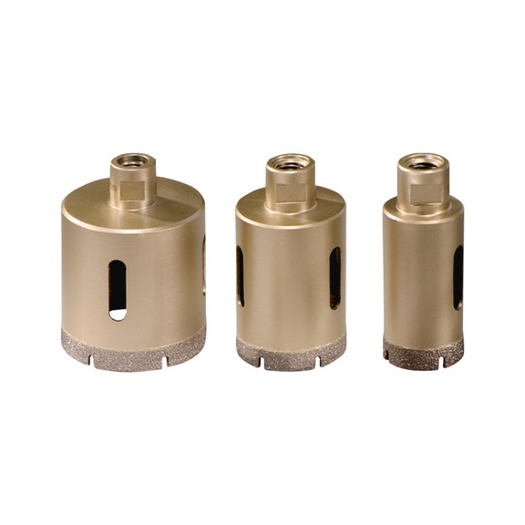 METABO Tile diamond core bit set Dry 3-piece M 14 1x 35/50/68 mm 628322000 - Tile drill bit