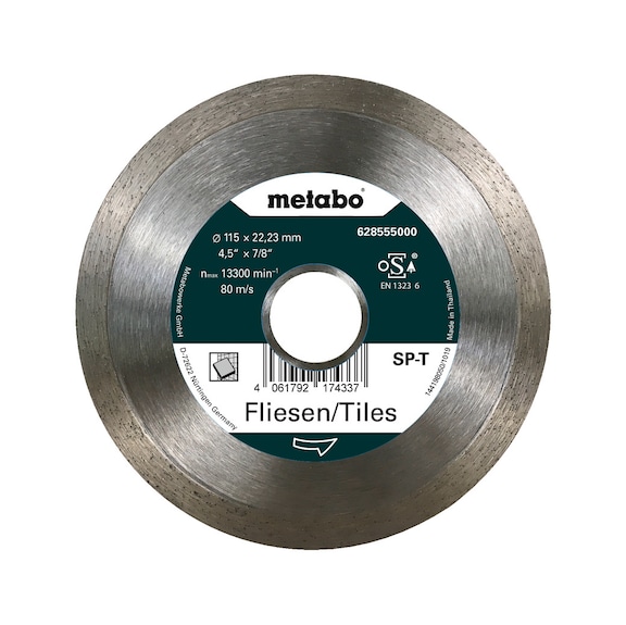 METABO Diamond cutting blade SP - T 115x22,23 mm Tiles 628555000 - Cut-off wheel