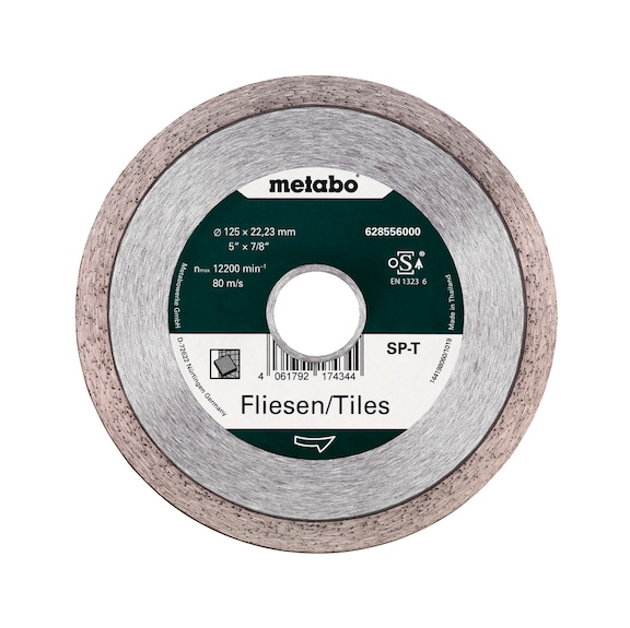 METABO Diamond cutting blade SP - T 125x22,23 mm tiles 628556000 - Cut-off wheel