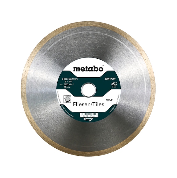 METABO Diamond cutting blade SP - T 230x22.23 mm Tiles 628557000 - Cut-off wheel