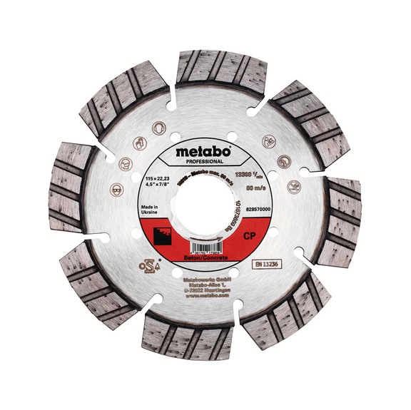 METABO Diamond cutting blade 115x22,23mm CP 628570000 - Cut-off wheel