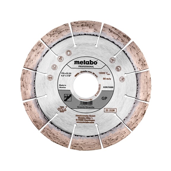 METABO Diamond cutting blade 115x22,23mm GP 628575000 - Cut-off wheel