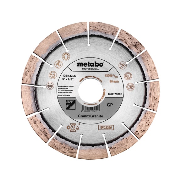 METABO Diamond cutting blade 125x22,23mm GP 628576000 - Cut-off wheel