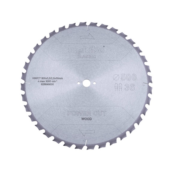 METABO Saw blade 500x30 Z36 TZ 15 degrees 628649000 - Circular saw blade