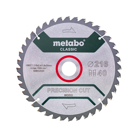 METABO Sägeblatt 216x2,4/1,8x30 Z40 628652000 - Kreissägeblatt (Maschinen-)