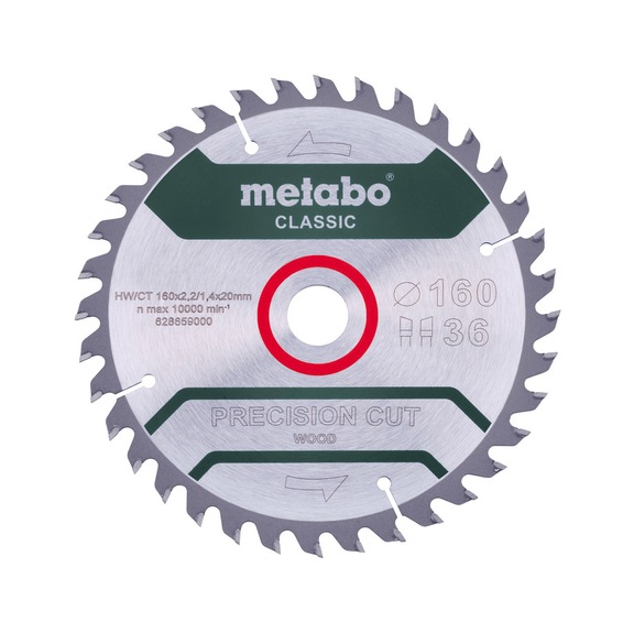 METABO Saw blade 160x2.2/1.4x20 Z36 WZ 10 degrees /B 628659000 - Circular saw blade (machine)