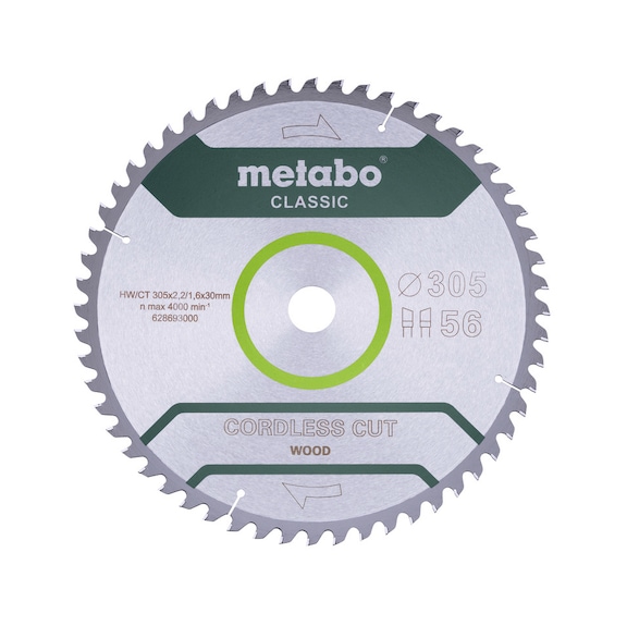 METABO Saw blade 305x2.2/1.6x30 Z56 WZ 5 degrees 628693000 - Circular saw blade