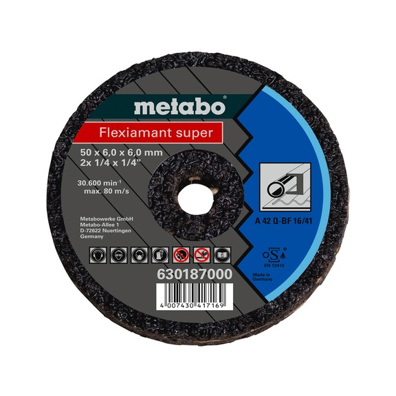 METABO Schruppscheiben 25 Stück Flexiamant 25x Super 50x6,0x6,0 Stahl 630187000 - Schleifwerkzeug aus Schleifmittel auf Unterlage