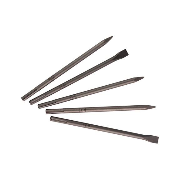 METABO Meißelsatz 5-teilig 2 Spitz- 2 Flach- und 1 Breitmeißel630489000 - Meißelsortiment