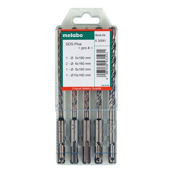 METABO drill set Pro 4 5-piece consists of 5 6 6 8 10 mm 630581000 - Drill set (cutting tool with defined cutting edges)