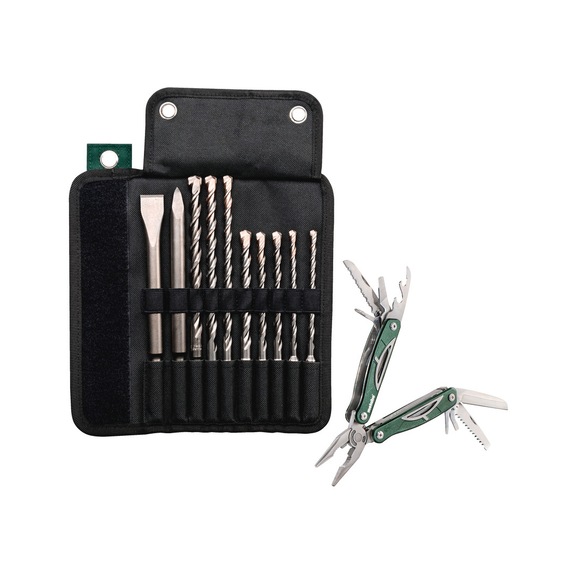 METABO drill/chisel set in rolling bag 10 pieces - Tool assortment