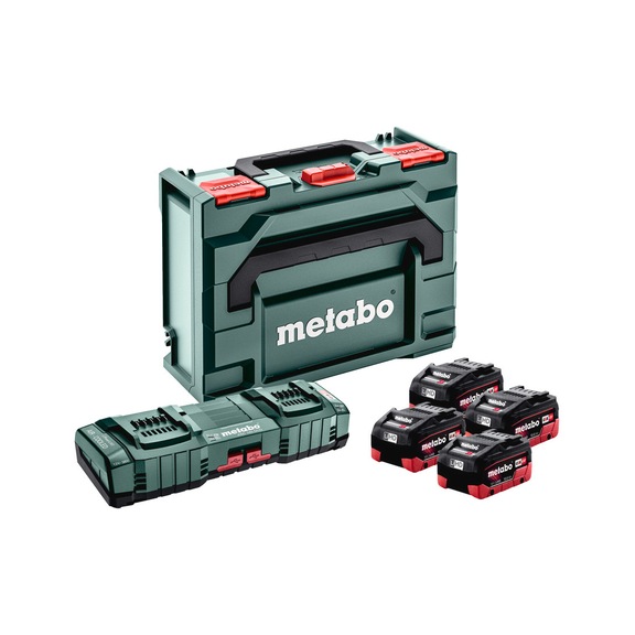 METABO basic set 4x LiHD 10Ah charger ASC 145 DUO metaBOX 685143000 - Battery charger (power tool)