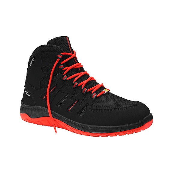ELTEN safety lace-up boot MADDOX black-red Mid ESD S3S 769561-37 size 37 - Safety lace-up boot MADDOX black-red Mid ESD S3S