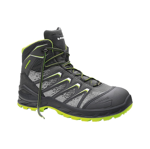 LOWA safety lace-up boot LARROX Work GTX gray Mid S3 CI 5464-44 size 44 - Safety lace-up boot LARROX Work GTX grey Mid S3 CI