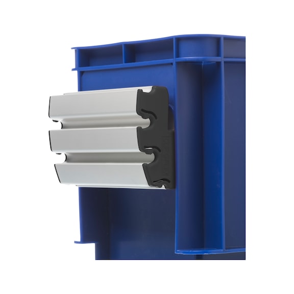 CLIP-O-FLEX clip-on profile for W-KLT storage boxes with 0/12.5/25° angle - W-KLT®-CLIP hook-on profile for W-KLT® storage boxes