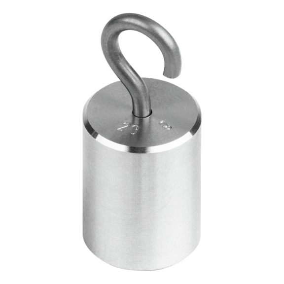 KERN high-grade steel M1 hook weight, 20 g, with DAkkS - High-grade steel M1 hook weights