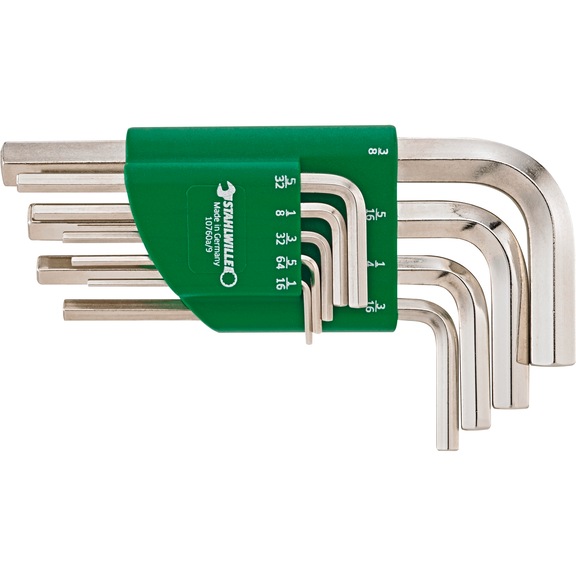STAHLWILLE offset screwdriver set 10760a 1/16 - 3/8 inch 9-piece 96435500 - Hexagon angle screwdriver set