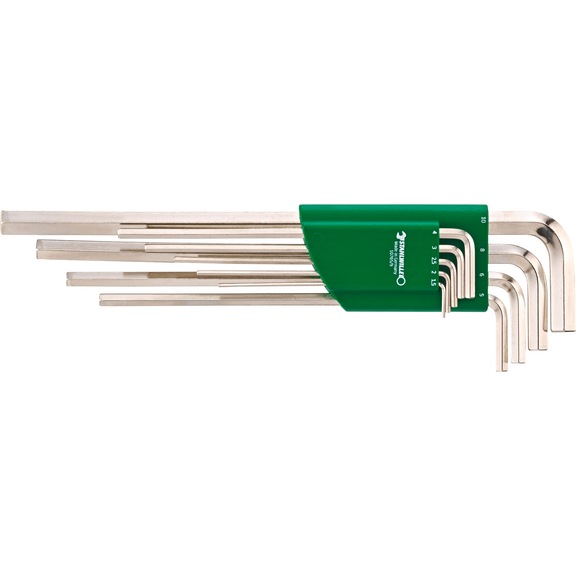 STAHLWILLE Hex key L-wrench set 10765 1.5 10mm 9-piece 96432100 - Hexagon angle screwdriver set