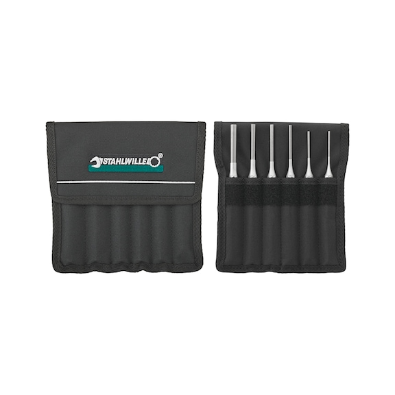 STAHLWILLE Pin punch set no. 108/6 T 6-piece 96700703 - Tool set chisel, center punch, riveting tool
