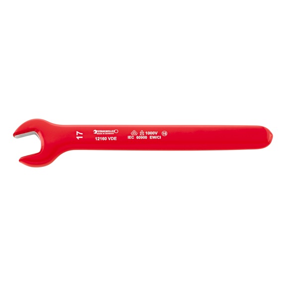 STAHLWILLE VDE open-end wrench 12160 VDE SW 17 mm L.200 mm 44180017 - Combination wrench