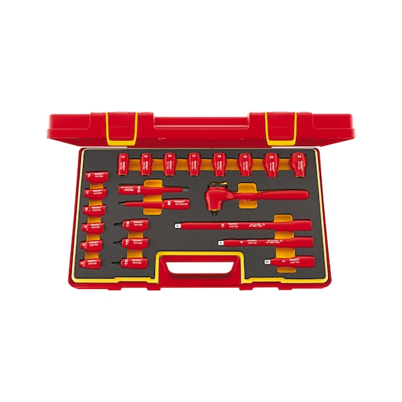 STAHLWILLE Socket set 12171/19/4 VDE 3/8 inch 23-piece 96022020 - Socket wrench set 3/8"