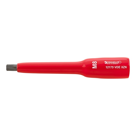STAHLWILLE VDE screwdriver bit 12175 M6 L.136 mm D.23 mm 02370006 - XZN multi-tooth screwdriver bit 3/8"