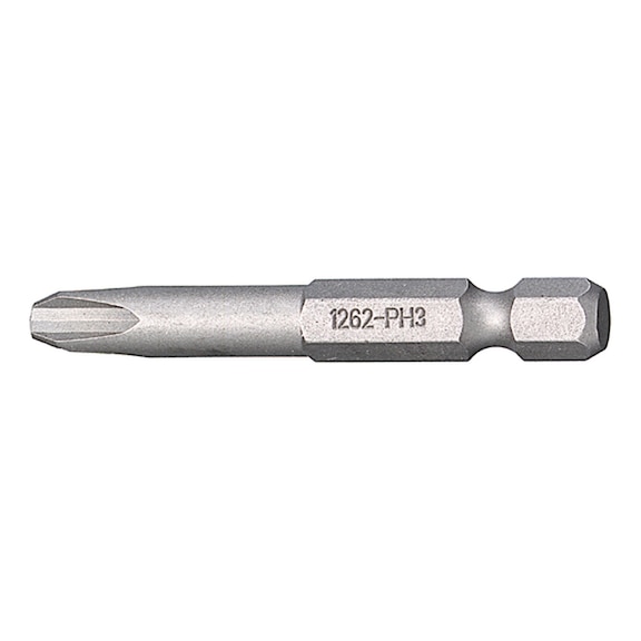STAHLWILLE Bit screwdriver bit insert 1260 PH1 hexagon E 6.3 L.50 mm 08310001 - Screwdriver bits
