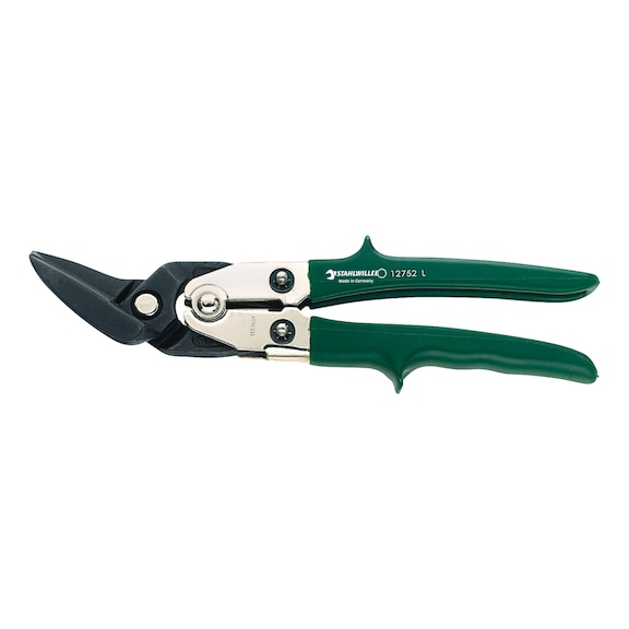 STAHLWILLE Lever-action tin snips 12752 Left-hand cutting version L.260 mm 75230001 - Figure shears (lever-operated, hand shears)