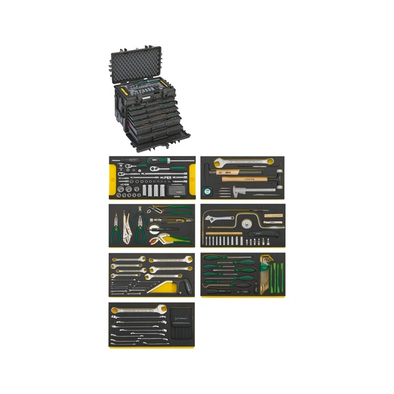 STAHLWILLE AOG kit for aircraft 13224a WT/TS 381x581x455 mm 179-piece 98814910 - Tool assortment