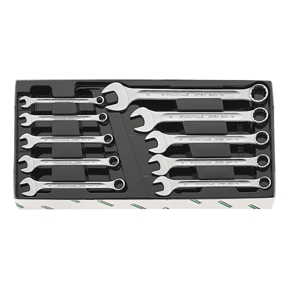 STAHLWILLE Combination wrench set OPEN BOX 13 8-19mm 10-piece 96400808 - Combination wrench set