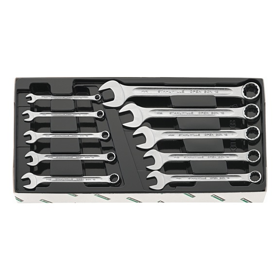 STAHLWILLE Combination wrench set OPEN BOX 13A/10 KT 1/4 -3/4 10-piece 96404812 - Combination wrench set