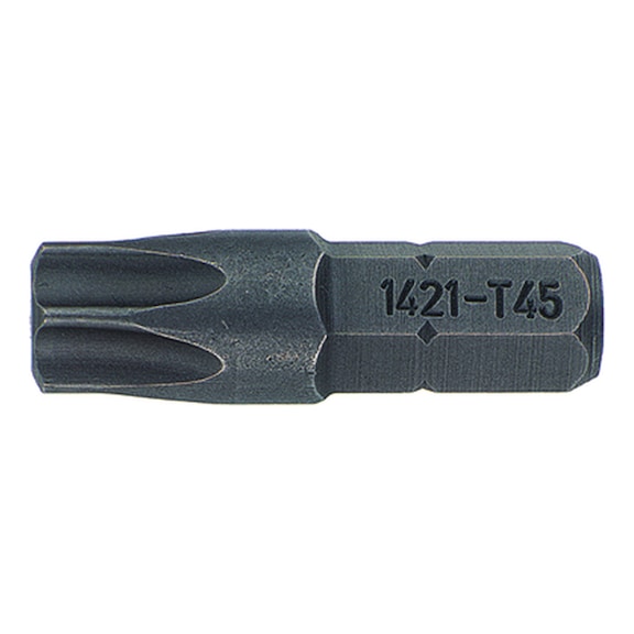 STAHLWILLE Bit-Schraubendrehereinsatz 1421 TX T45 6kant C 6,3 L.25 mm 08130045 - Bit-Schraubendrehereinsatz für TX Schrauben