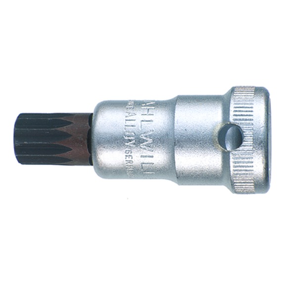 STAHLWILLE Screwdriver bit 3004 1/2 inch M12 L.55 mm 03230012 - XZN multi-tooth screwdriver bit 1/2"