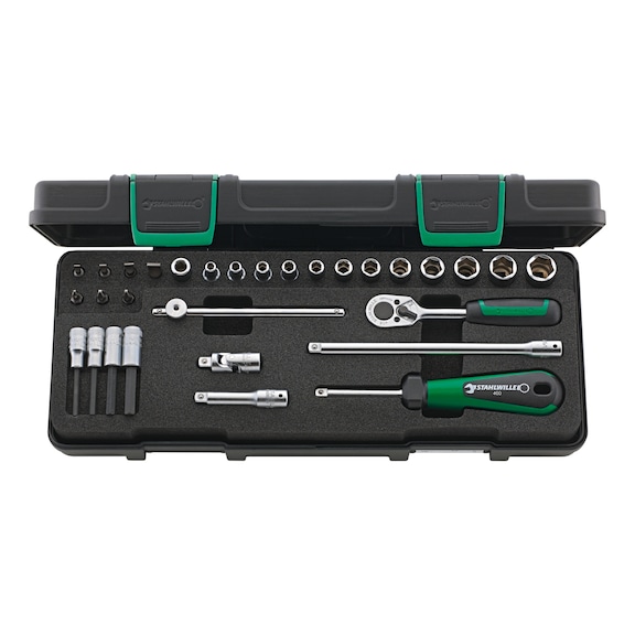 STAHLWILLE Socket wrench set 40/23/7 KN 1/4 inch 30-piece 96011134 - Socket wrench set 1/4"