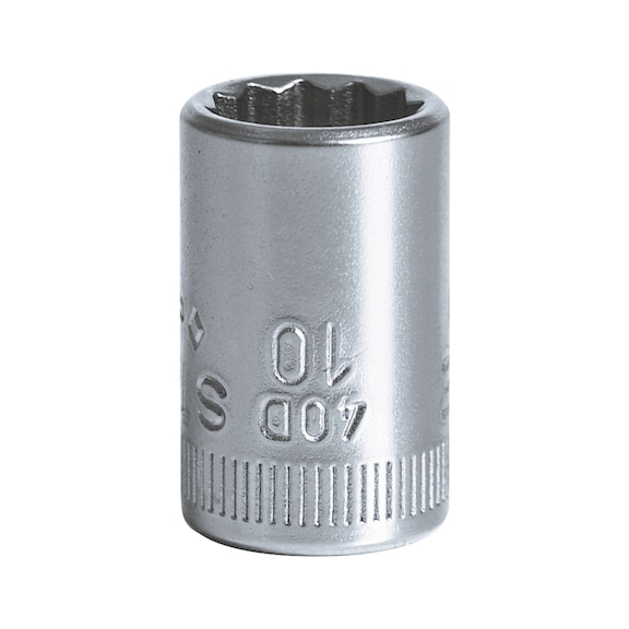 STAHLWILLE Sockets 40D 1/4 inch AF 10 mm L.23 mm 01030010 - Socket 1/4" (hexagon socket)