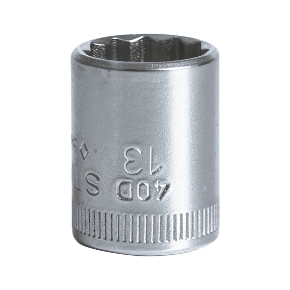 STAHLWILLE Steckschlüsseleinsatz 40D 1/4 Zoll SW 13 mm L.23 mm 01030013 - Steckschlüsseleinsatz 1/4" (12kant)