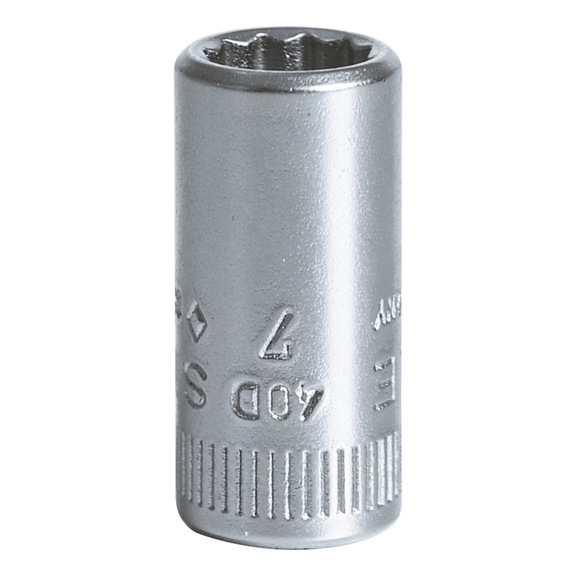 STAHLWILLE Sockets 40D 1/4 inch AF 7 mm L.23 mm 01030007 - Socket 1/4" (hexagon socket)